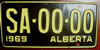 Alberta 1969 Sample License Plate