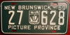 New Brunswick 1959 Picture Province License Plate