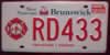 New Brunswick Firefighter License Plate