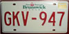 New Brunswick Canada License Plate