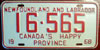 Newfoundland and Labrador 1968 Canada's Happy Province License Plate