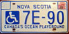 Nova Scotia Handicapped Wheelchair License Plate