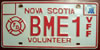 Nova Scotia Volunteer Firefighter License Plate
