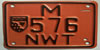 Northwest Territories 1960 Motorcycle License Plate