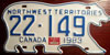Northwest Territories 1984 License Plate