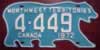 Northwest Territories Blue Bear License Plate