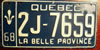 Qubec 1968 License Plate