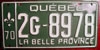 Québec 1970 License Plate
