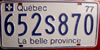 Qubec 1977 License Plate