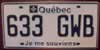 Qubec License Plate