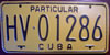 Cuba License Plate