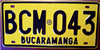 Bucaramanga Colombia License Plate