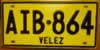 Velez Colombia South America License Plate