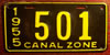 Canal Zone 1955 Motorcycle License Plate