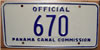 Panama Canal Commission License Plate