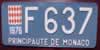 Principaute De Monaco License Plate