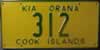 Cook Island License Plate