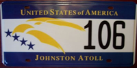 Johnston Atoll License Plate