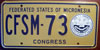 FSM Congress License Plate