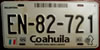 Coahuila White Pyramid License Plate