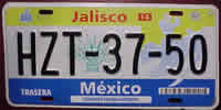 Jalisco Mexico License Plate