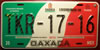 Oaxaca Centennial License Plate