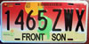 Sonora Mexico Fronteriza Border Zone  License Plate
