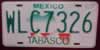 Tabasco Mexico License Plate
