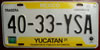 Yucatn Taxi License Plate