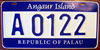 Angaur Republic of Palau License Plate