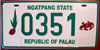 Ngatpang Republic of Palau License Plate