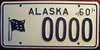 Alaska 1960 Sample License Plate