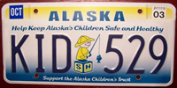 Alaska Kids License Plate