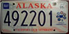Alaska Support Our Troops License Plate