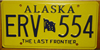 Alaska Embossed License Plate