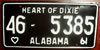 Alabama 1961 License Plate