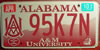 Alabama A&M University License Plate