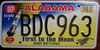 Alabama First To The Moon License Plate