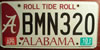Alabama University of Alabama Roll Tide Toll License Plate