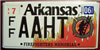 Arkansas Firefighters Memorial License Plate
