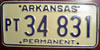 Arkansas Permanent License Plate