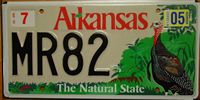 Arkansas Turkey License Plate