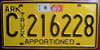 Arkansas Truck Apportioned License Plate