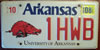Arkansas University of Arkansas License Plate