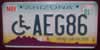 Arizona Handicap Wheelchair License Plate