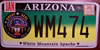 Arizona White Mountain Apache Indian License Plate