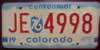 Colorado Centennial License Plate