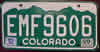 Colorado White Snow License Plate