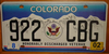 Colorado Honorably Discharged Veteran License Plate