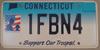 Connecticut Support Our Troops! License Plate